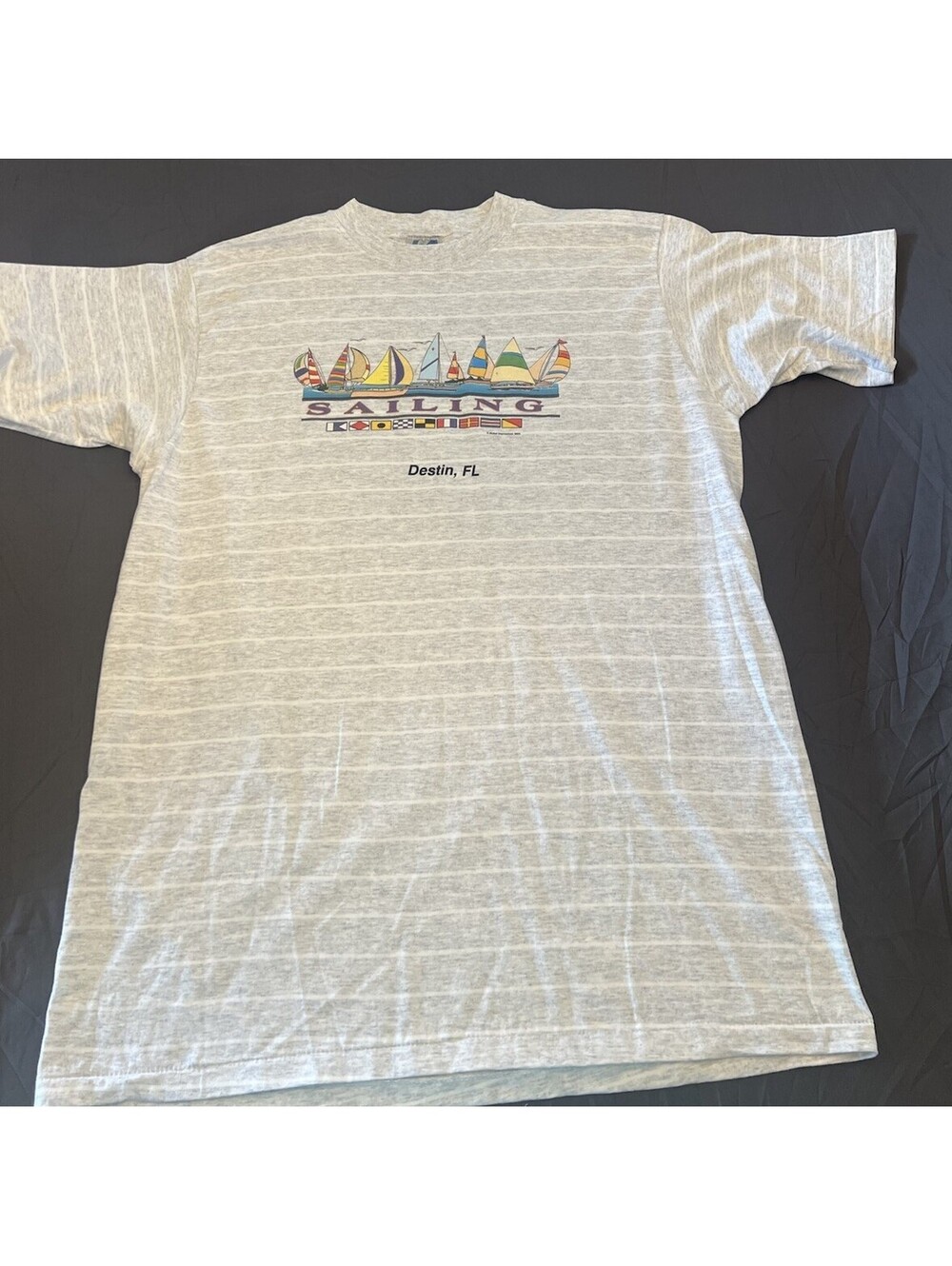 VINTAGE 90s Destin Florida Shirt Mens XXL White Sailing Short Sleeve 90s